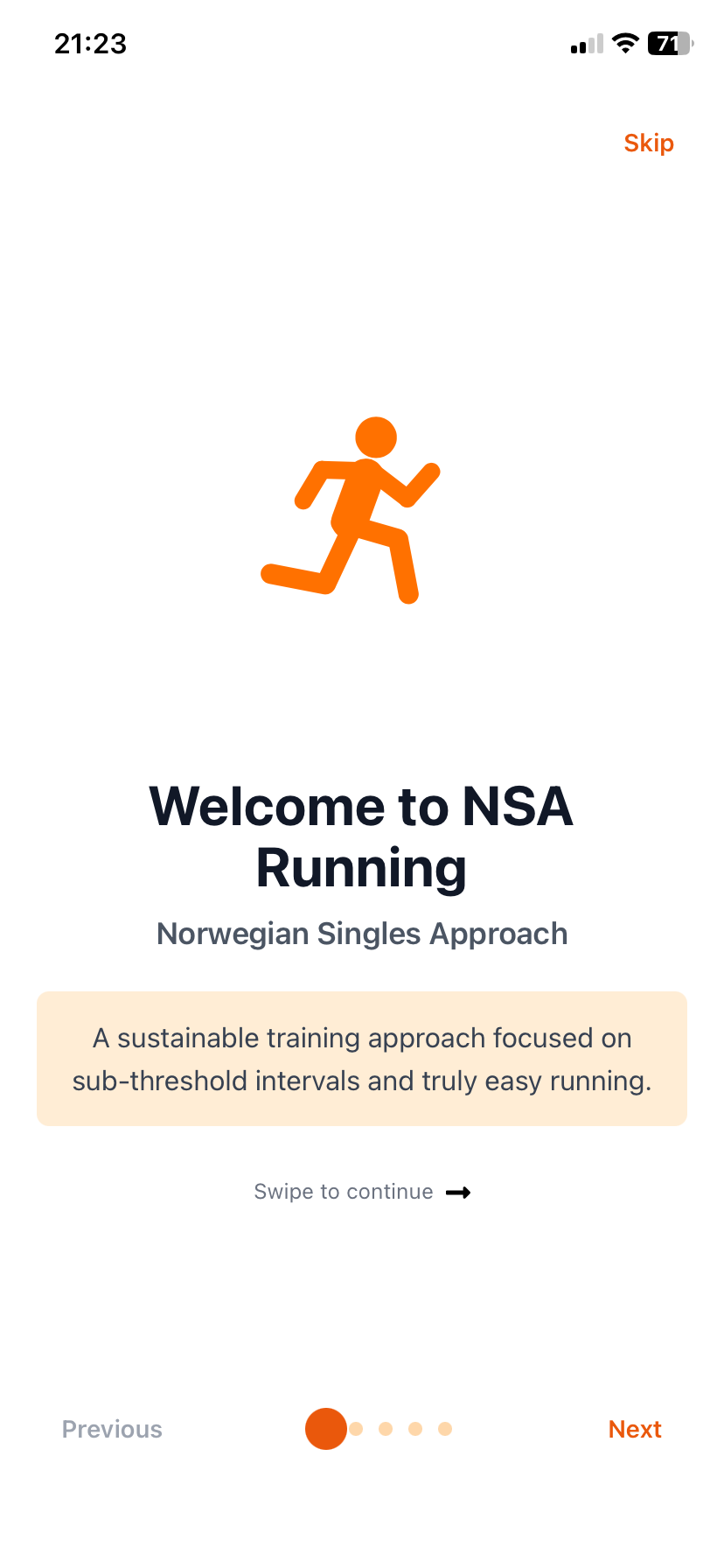 NSA Running Screen 1